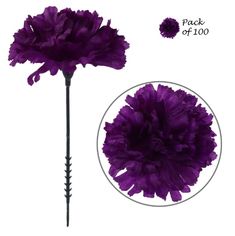 Enhance your decor with Elegant Purple Silk Carnation Picks. Bulk pack of 100, featuring 3.5" carnation heads. Perfect for weddings, decorations, and DIY decor projects. Discover their versatile beauty! Home Floral Arrangements, Eco Friendly Decor, Home Diy Projects, Shades Of Purple