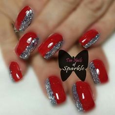 Cute Nails French Tip Color, French Manicure With Accent, French Manicure With Accent Nail, Manicure With Accent Nail, Trendy Nails French Tip, French Tip Color, Accent Nail Designs, Red Nail Art Designs, Nails French Tip