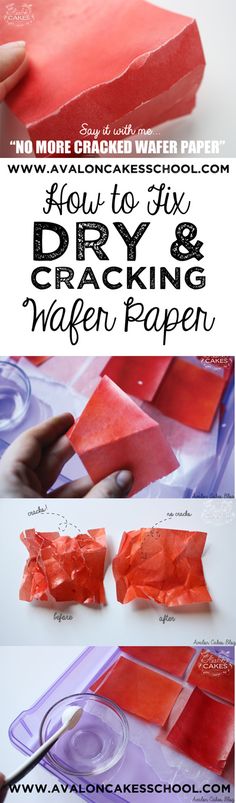 the instructions for how to make an easy diy dry and cracking water paper