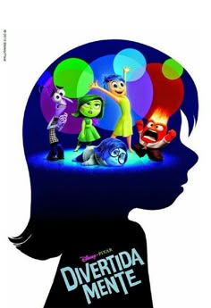 the movie poster for averidda mente, which features characters from various films