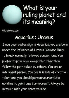 the zodiac sign for aquarius is displayed in front of a black background with white lettering