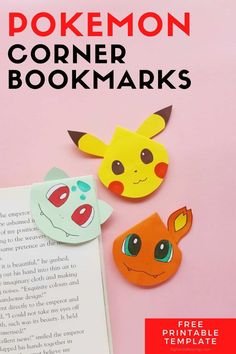 the pokemon corner bookmarks are on display