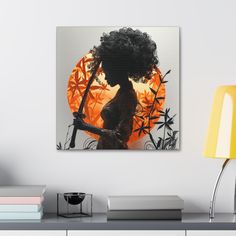 Bring Your Walls to Life with Our Afrocentric Art Canvases! Warrior Queen Inspired Sister Brighten up your space with a touch of culture! Our wall art is printed on soft and durable polyester canvas that makes every color pop. Choose art that's as bold and expressive as your life.  Guaranteed conversation starter. Material: Crafted from high-quality 100% polyester canvas that captures every detail. Frame: Each piece is framed with sturdy pine wood that adds a natural touch to your decor. Sizes: Queen Akasha, African American Figurines, Culture Wall, African American Culture, American Quilt, Afrocentric Art, Art African, Warrior Queen, Black Person