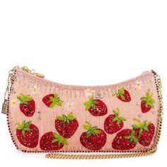 Strawberry Fields Crossbody by Mary Frances Novelty Handbags, Pink Backdrop, Mary Frances, Strawberry Fields, Pretty Bags, Minimalist Nails, Fiery Red, Crossbody Clutch, Virtual Closet