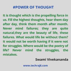 an image with the words power of thought