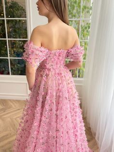 Teuta Matoshi, Queen Anne Neckline, Crystal Flowers, Custom Size Dresses, Look Your Best, Feel It, Queen Anne, Rose Petals, Custom Sizing