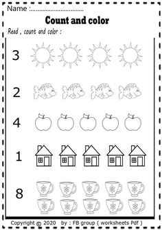 the worksheet for counting numbers to 10 with an image of houses and coffee cups