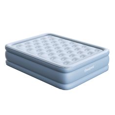 an inflatable mattress is shown on a white background