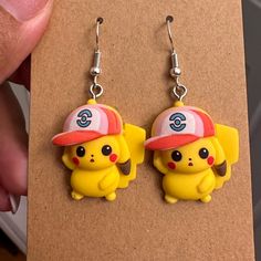 Pikachu Earrings Nwot Hypoallergenic Hooks 2” Drop New To Poshmark? Use Code Livingston1389 To Earn $10! From A Smoke Free Environment Bundle And Save On Shipping! All Sales Are Final, No Returns Or Cancellations Casual Yellow Earrings Perfect For Gifts, Casual Yellow Earrings For Gift, Playful Adjustable Yellow Earrings, Pikachu Earrings, Pokemon Jewelry, Gold Heart Studs, Butterfly Wing Earrings, Alloy Earrings, Wing Earrings