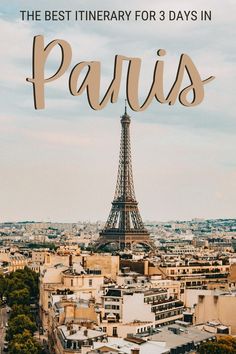 the eiffel tower in paris, france with text overlay that reads a great week in paris