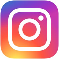 the instagram logo is shown in purple and pink colors, with a white background