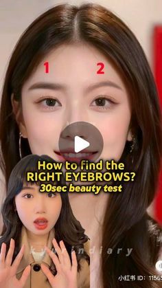 How To Find The Right Eyebrow Shape, Korean Eyebrow Shape, Eyebrows For Your Face Shape, Rounded Eyebrows Shape, Round Face Shape Eyebrows, Eyebrow For Face Shape, Best Eyebrow Shape For Round Face, Best Eyebrows For Face Shape, Chinese Eyebrow Shape