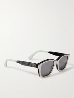 Fendi's 'Bilayer' sunglasses have a vintage-style square-frame profile. They're made from marbled acetate in a natural palette that'll outlive seasonal trends. Fendi Collection, Fendi Eyewear, Natural Palette, Acetate Sunglasses, Optical Glasses, Sunglasses For Men, Sunglasses & Glasses, Round Frame, Square Frame