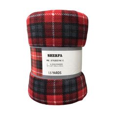 sherpa red and black plaid flannel fabric