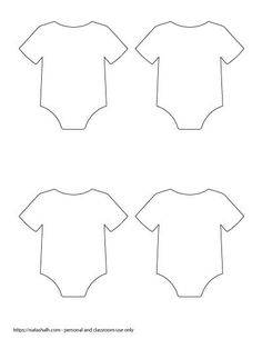 four baby onesuits cut out to make the bodysuit