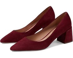 Women's Cole Haan Cassandra Block Heel Pump Chic Court Shoes With 4-inch Heel For Business Casual, Chic Business Casual Court Shoes With 4-inch Heel, Chic Suede Court Shoes For Work, Elegant Suede Court Shoes For Work, Chic Block Heel Court Shoes For Work, Chic Block Heel Court Shoes For Business Casual, Chic Court Shoes With Stacked Heel For Fall, Modern Suede Heels For Work, Chic Court Shoes With Block Heel For Work