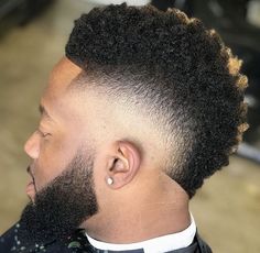 Obj Haircut, Frohawk Fade, Black Hair Cuts, Burst Fade