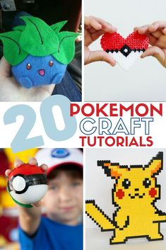 the top 20 pokemon crafts and activities for kids to do with their favorite characters, including pikachu