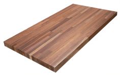 a large wooden cutting board on a white background