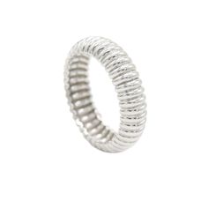 Introducing the Puff Ring, a must-have accessory for any jewelry lover. This exquisite piece features a 14K gold ribbed band that adds a touch of elegance and sophistication to any outfit. Elevate your style with this timeless and versatile piece that will surely become a staple in your jewelry collection. Elegant Stackable Engraved Ring For Formal Occasions, Elegant Engraved Everyday Ring, Elegant Stackable Engraved Ring, Elegant Stackable Rings With Round Band, Elegant Rings With Fluted Bezel, Elegant Round Ring With Fluted Bezel, Elegant Engraved Stackable Ring With Round Band, Elegant White Gold Stackable Dome Ring, Elegant Engraved Stackable Round Band Ring