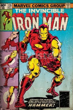 an iron man comic book cover with the title,'the invincible iron man