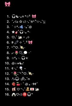 the numbers and symbols are arranged in different styles on black background, including one for each letter