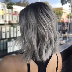 Pretty Gray Hair Styles - Stylish Hair Color Ideas Grey Hair Color Silver, High Fashion Hair, Grey Hair Color, Hair Color Trends