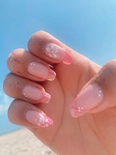 Summer Holiday Nails, Summer Vacation Nails, Beach Themed Nails, Summer Nails Colors Designs, Cruise Nails, Beach Nail Art, Beach Nail Designs, Pink Chrome Nails, Summer Nails Beach