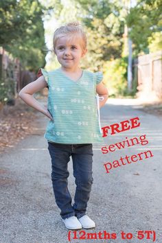 Wrap Top Sewing Pattern, Wrap Top Pattern, Toddler Ideas, Shirt Sewing, Sew Projects, Girls Dress Sewing Patterns, Kimono Shirt