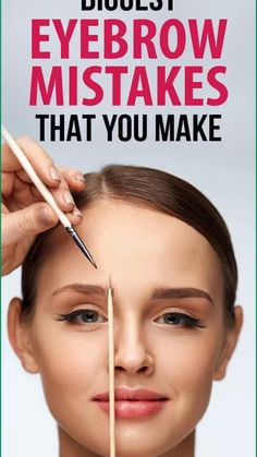 "Call of action save this in your pin design"  These Are The Biggest Eyebrow Mistakes You Need To Stop Making  Thick and luscious eyebrows are here to stay! But if not managed properly, you can end up looking barbaric instead of attractive. The only way you can keep your eyebrow game on point is by ensuring you never make certain eyebrow (10 to be precise) faux pas.  Vanessa is here to tell you about eyebrow mistakes you should never even dream of making if you want to look good  1. Picking The Wrong Color  A common problem among most women, we automatically end up picking a color that is way too dark for our brows. Apps says that if you naturally have a dark eyebrow color, your aim shouldn’t be to match it. It should be picking a color that is two shades lighter than the natural color of Reshaping Eyebrows, How To Fix Eyebrows Shape, How To Trim Your Eyebrows, Eyebrow Looks, How To Shape Eyebrows, Natural Eyebrows Growth, Eyebrows Tutorial, Big Eyebrows, Straight Eyebrows