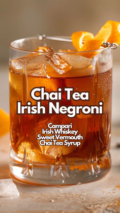 Chai Tea Irish Negroni Chai Cocktail