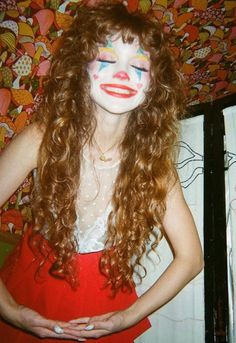 Clown Girl, Long Red Hair, Clown Makeup, Long Red, Halloween Makeup, Red Hair, This Year, Halloween, Makeup