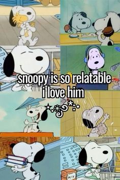 snoopy is so relatable i love him