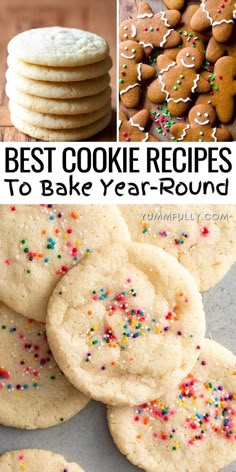 the best cookie recipes to bake year - round, including cookies with sprinkles