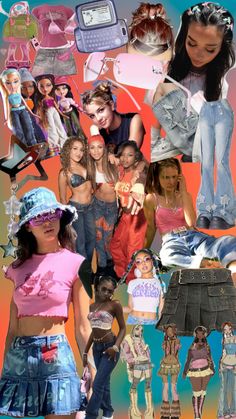 #y2k #2000s #bratz #early2000s #denim Y2k Bratz Fashion, Y2k Outfits Spirit Week, 99-2000 Party Outfit, Y2k Outfits Bratz, 2000s Fashion School, Retro Outfits 90s Women Party, Style Annee 2000