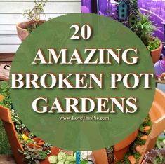 Thinking of throwing away that broken garden pot?  Well think again!  Turn that broken garden pot into a beautiful garden accent with one of the diy garden pot crafts, garden creative diy gardening do it yourself crafty garden ideas diy garden garden crafts garden pots broken pot garden Garden Ideas Diy, Fairy Pots, Terra Cotta Pots Garden, Front Garden Design, Tiered Garden, Pot Crafts