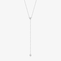 Diamond Bezel Set Y-Necklace - Gelin Diamond White Gold Drop Necklace With Adjustable Chain, Fine Jewelry Sterling Silver Drop Necklace With Clavicle Chain, Minimalist White Gold Lariat Necklace With Delicate Chain, White Gold Lariat Necklace Fine Jewelry, Fine Jewelry White Gold Long Drop Necklace, Sterling Silver Lariat Diamond Necklace With Adjustable Chain, Fine Jewelry Long Drop White Gold Necklace, Minimalist White Gold Lariat Necklace, White Gold Long Drop Necklace Fine Jewelry