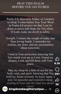 the prayer for you to pray before you go to bed