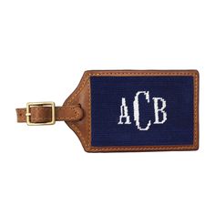 Monogrammed Luggage Tag – Smathers & Branson Monogrammed Luggage, Donut Pattern, Needlepoint Belts, Childrens Shop, Monogram Luggage, Sunglasses Strap, Bit Loafers, Golf Shop, Custom Belt