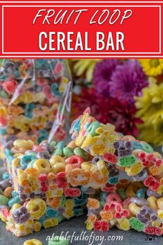 fruit loop cereal bar with the title above it