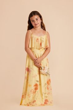 The little women in your I-Do Crew will feel like one of the big girls in this junior-friendly adaption of our Jane Dress. Available in Pale Yellow Rococo Floral. Finally: a junior bridesmaid dress that your favorite tween will want to wear again. This lovely convertible style is a younger adaptation of our Jane Convertible dress. | Pale Yellow Rococo Floral Bridesmaid Dress Chiffon Size XL | Birdy Grey Janie Convertible Junior Floral Bridesmaid Dress, Bridesmaid Dress Chiffon, Junior Dress, Floral Bridesmaid Dresses, Birdy Grey, Floral Bridesmaid, Convertible Dress, Little Women, Jane Dress