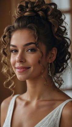 Summer holiday hairstyles are all about practicality, comfort, and a touch of fun. Whether you're lounging by the pool, attending a beach party, or exploring a new city, these styles will keep you looking chic and cool. Curly Hairstyles For School Simple, Quick Hairdos, Long Layered Curly Hair, Summer Curls, Curly Hairstyles For School