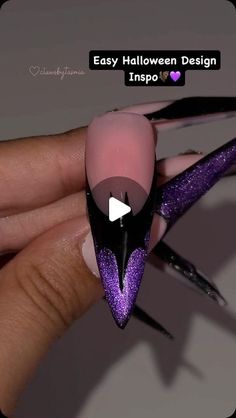 CLAWSBYTASMIA | Fav Montreal Nail Tech and Educator💫 on Instagram: "BAT FRENCH TIP 🦇💜 perfect touch of glam for your Halloween set this year 🦇

@kiaraskynails dc: TASMIA10
💜 “mist me?” Magnetic fx gel polish
💜 “dawned on me” jelly tints gel polish
💜 “negative space” gel liner 
💜 “pale pink” acrylic
💜 xl liner brush
💜 m liner brush 
💜 no wipe top coat 
-
-
-
-
-
-
-
-
-
-
#handpaintednailart #halloweennails #halloweennailinspo #batnails #cateyenails bat French tip, 3d nails, #3dnails , purple nails," Bat French Tip, Bat Nails, Liner Brush, Painted Nail Art, Cat Eye Nails, Pink Acrylic, Pink Acrylics, Gel Liner, Purple Nails