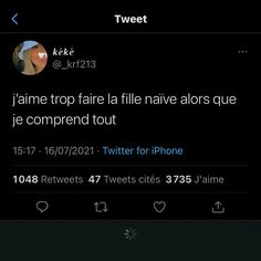 the tweet is being displayed on an iphone's screen, and it appears to be in french