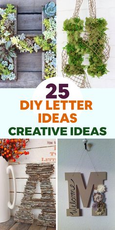 25 diy letter ideas that are great for decorating your home or office in the fall and winter