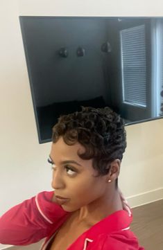 Curled How To Curl Short Hair Black Women, Short Wand Curls Black Hair, Spiral Curls For Black Women Short Hair, Pin Curls Pixie For Black Women, Short Pixie Pincurls, Finger Waves Short Hair, Short Natural Curly Hair, Classy Hairstyles, Short Shaved Hairstyles