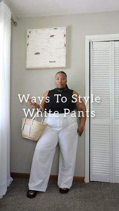 Follow my shop @LaurenAlexandria on the @shop.LTK app to shop this post and get my exclusive app-only content! #liketkit #LTKstyletip #LTKcurves #LTKunder100  • @shop.ltk  • https://liketk.it/3FuXH All White Plus Size Outfit Classy, Curvy Linen Pants Outfit, Linen Pants Plus Size Outfits, Linen Pants Outfit Plus Size, Style White Trousers, Stylish Vacation Outfits, White Trousers Outfit, White Linen Pants Outfit, Diy Clothes Tops