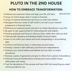 a sign that says pluto in the 2nd house how to embrace transformation