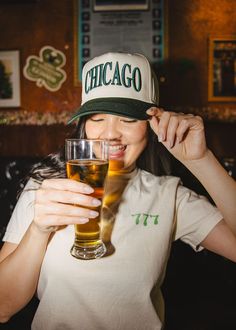 Chicago Puff Baseball Cap - Green Chicago Baby, Sweat Sets, W Design, Green Beer, Football Tees, Easy Street, Vegan Bags, Fiery Red, Heather White