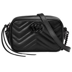 Brand: Gucci Retail: $1550 + Tax! Condition: Brand New In With Cards And Dust Bag! 100% Authentic The Gucci Gg Marmont Is Characterized By The Unmistakable Double G Hardware And Materials With An Intricate Matelass Finish. Here, This Mini Shoulder Bag Is Presented In Black Leather With Black Hardware. Black Matelass Chevron Leather Brass Hardware With Black Ceramic Effect Finishing Cotton Linen Lining Double G Interior: 1 Open Pocket Shoulder Strap With 23.6" Drop Zip Closure Weight: 13.9 Oz Approximately Mini Size: 7"W X 4.7"H X 2.4"D Made In Italy Gg Marmont Small Shoulder Bag, Gg Marmont, Iconic Bags, Mini Shoulder Bag